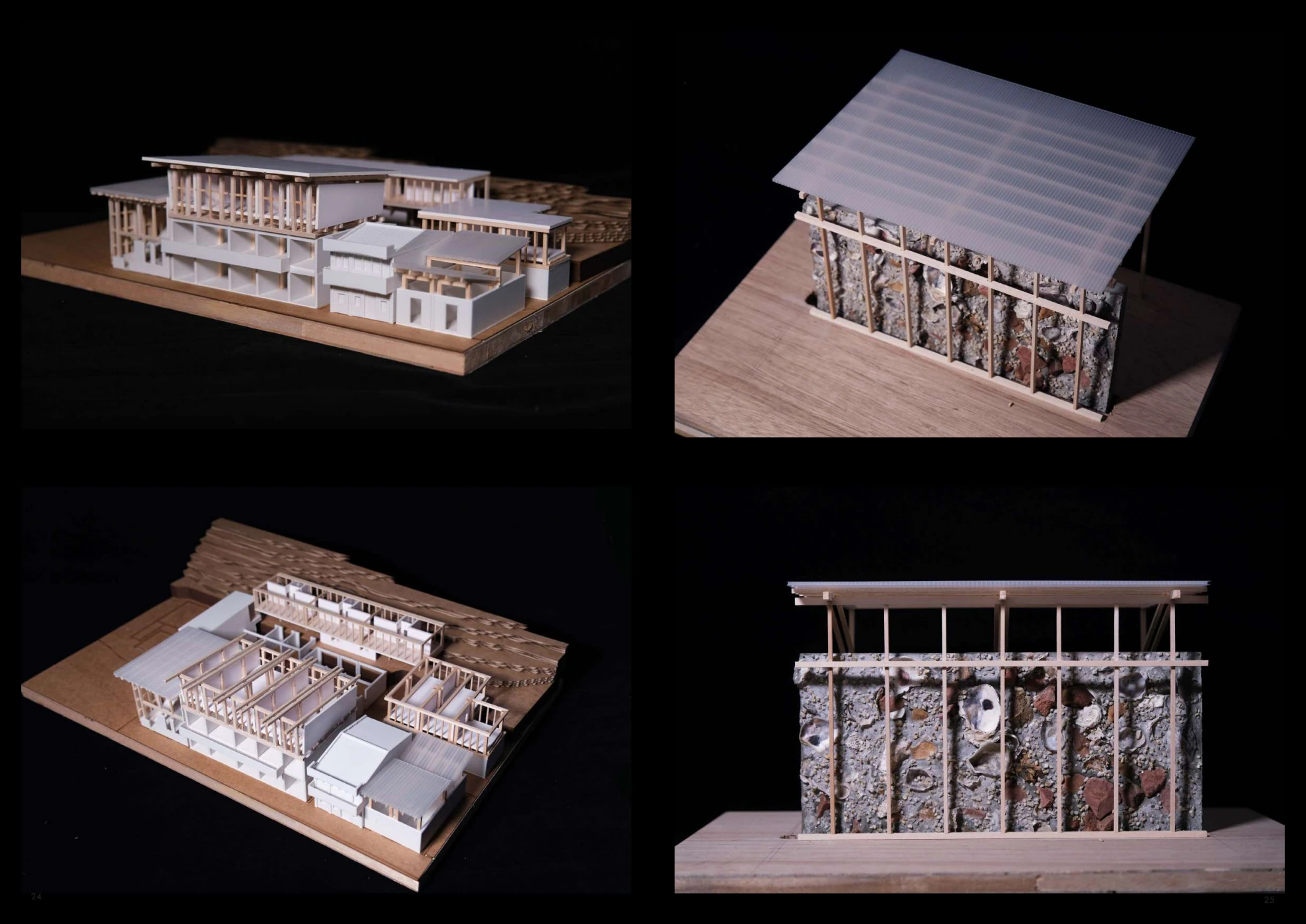 Physical model views and material detail