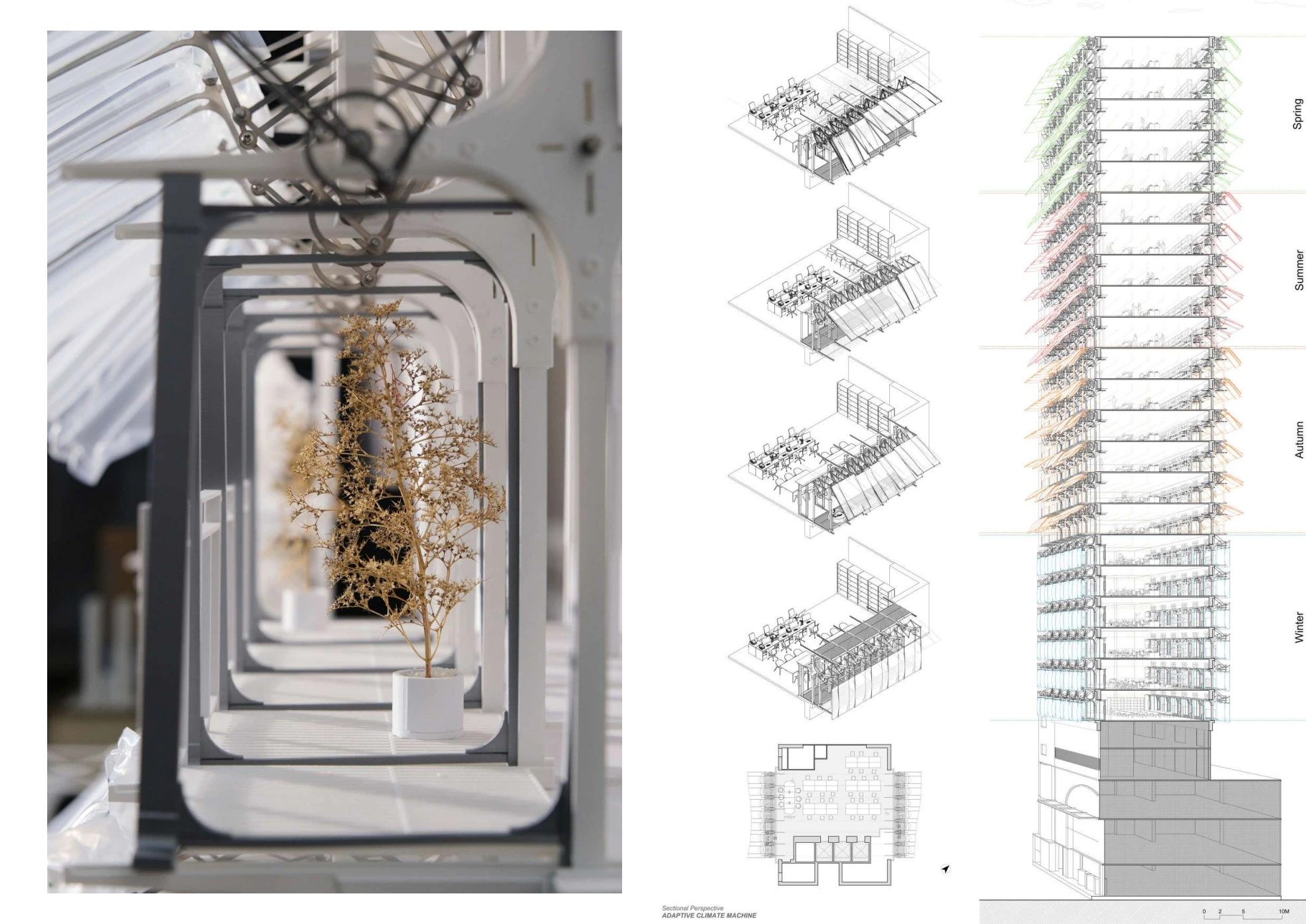 Spatial sequence and exploded construction