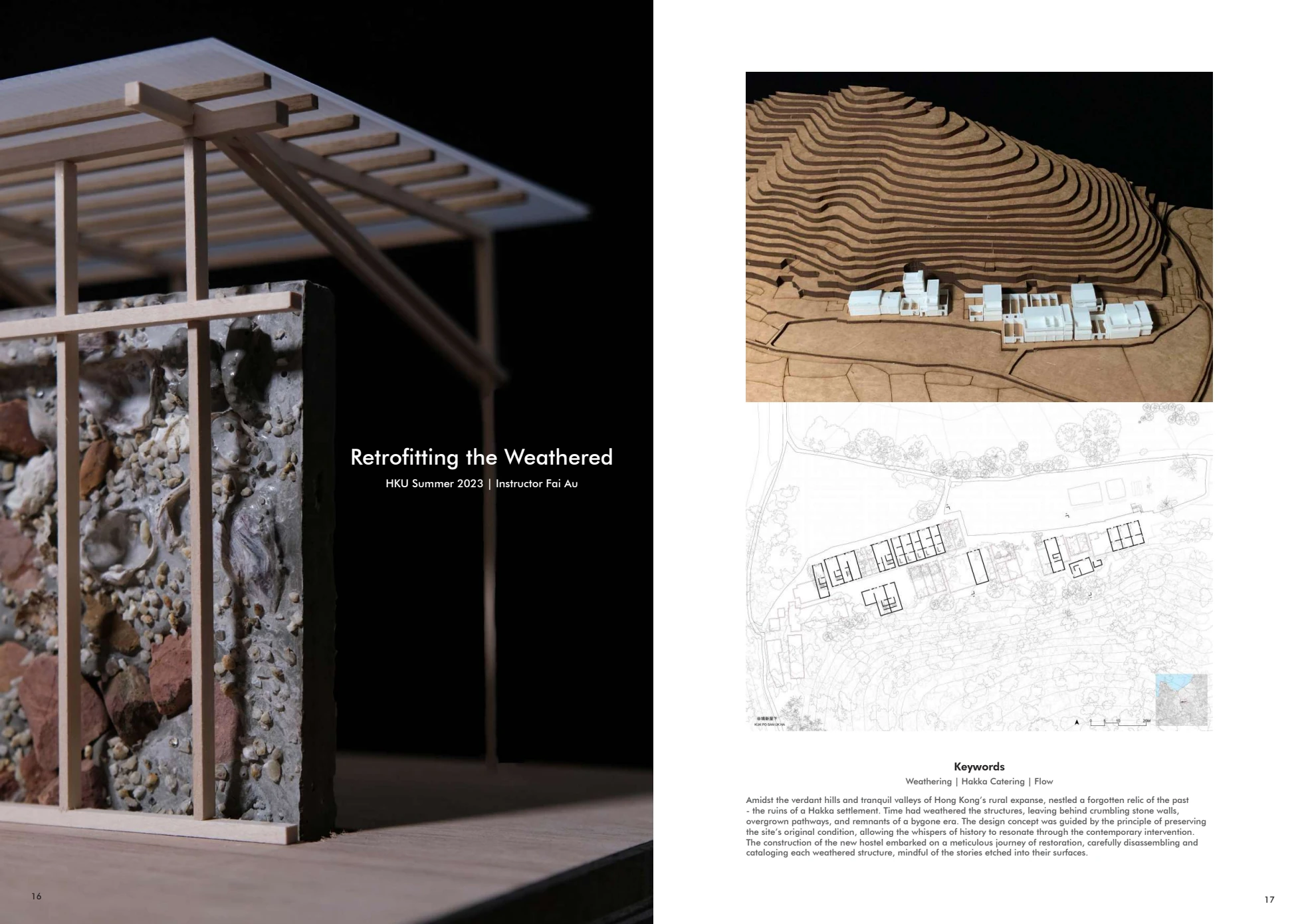 Material model, site model, and design proposal